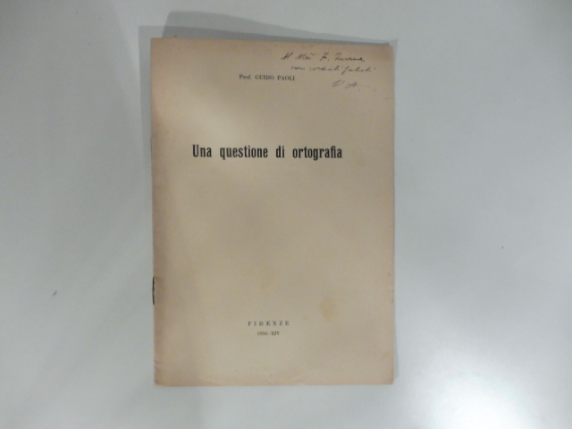 Una questione di ortografia